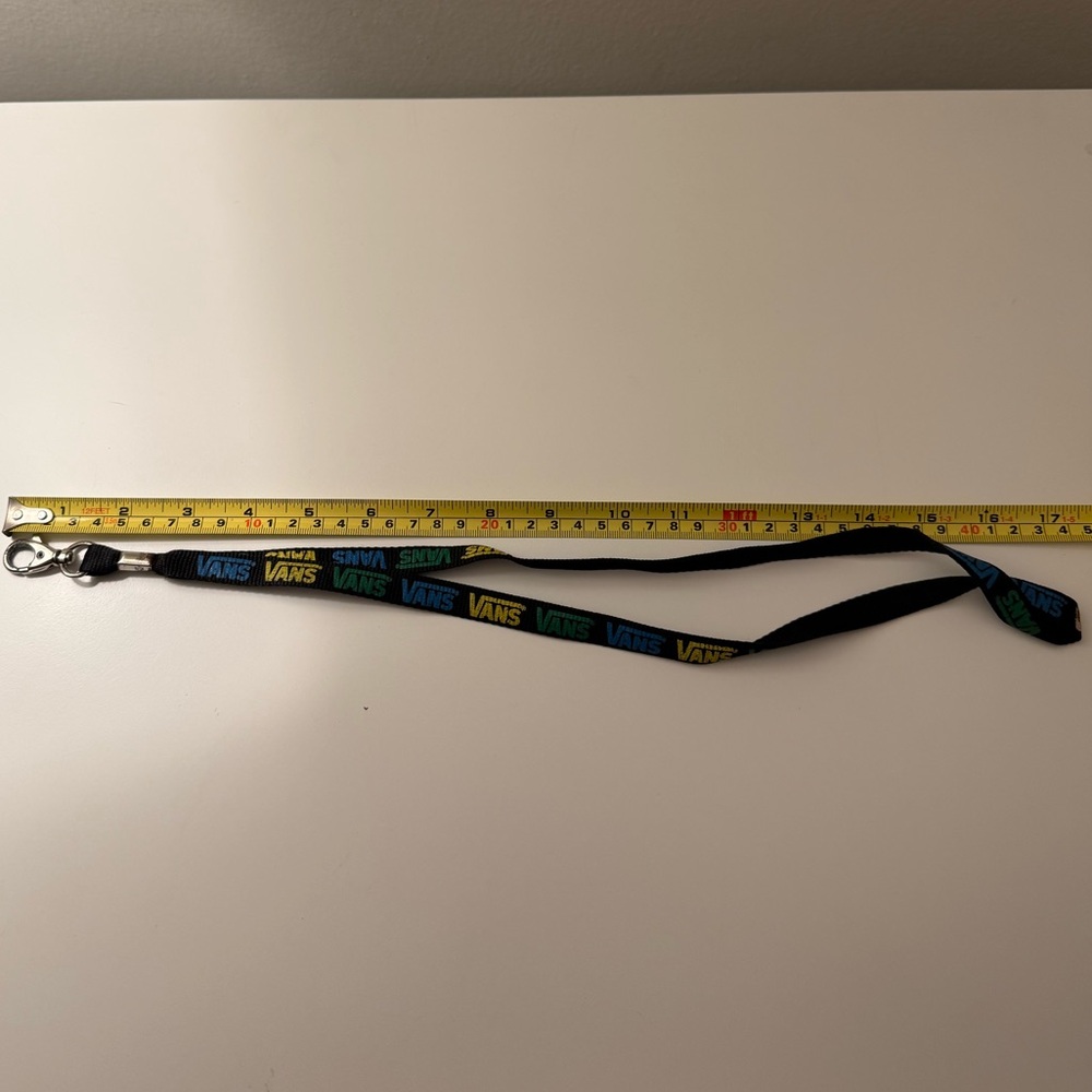 Vans Black Lanyard with Colorful Logo